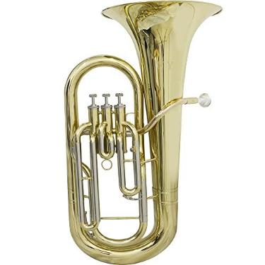 Imagem de Bombardino Euphonium 3 Pistos EP 200 Laqueado Dourado com Case New York