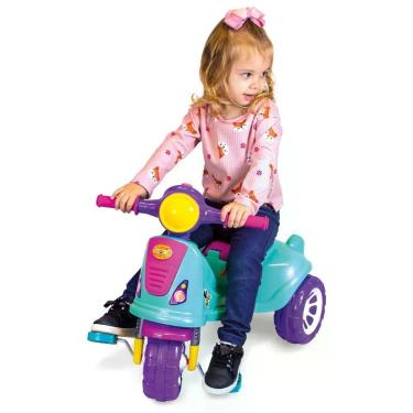 Imagem de Triciclo Infantil De Passeio E Pedal Andador Avespa Pink