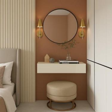 Imagem de Aparador Suspenso Elegance, 80cm, Bege, 1 Gaveta, Estilo Moderno