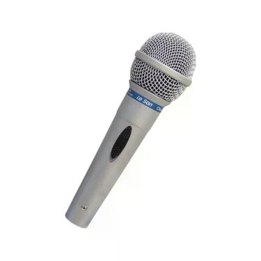 Imagem de Microfone Profissional MC-200 Alta Sensibilidade Chave ON-OFF Prata Leson