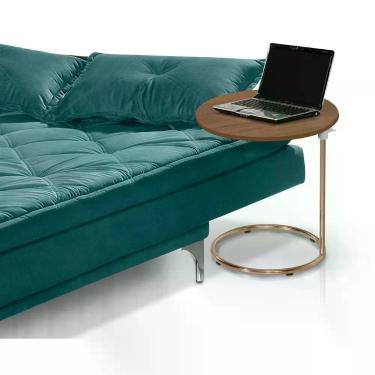 Imagem de Mesa De Apoio Regulável Base Aço Cobre Estilo Industrial