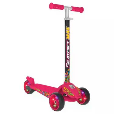 Imagem de Patinete Skatenet 3 Rodas com LED Bandeirante Max, Pink