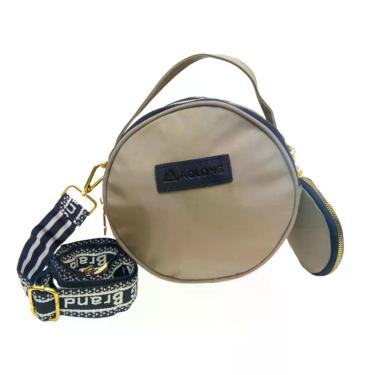 Imagem de Bolsa feminina transversal  redonda com porta moeda - Ao Long, Bege, P