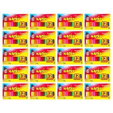 Imagem de Kit 20 Massinha De Modelar 12 Cores Magix 130g Multicolor - MAGIX KIDS