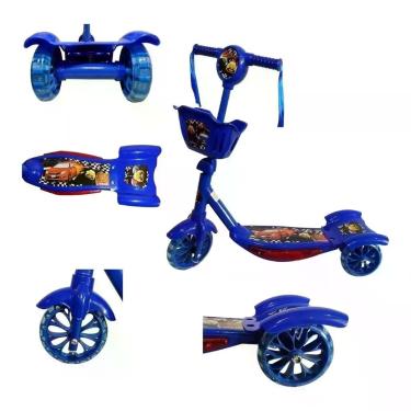 Imagem de Patinete Infantil Criança Luz Led Música 3 Rodas Azul Rosa - DFJN, Az