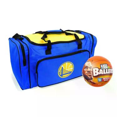 Imagem de Kit NBA: Bolsa Esportiva Grande Golden State Warriors + 5 Surprise Bal