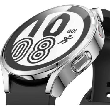 Imagem de Nandos-Store - Capa Bumper Case compativel com Samsung Galaxy Atvice 1 active 2 Watch 3 watch 4 watch 5 (Prata, Galaxy Watch 4-40mm)