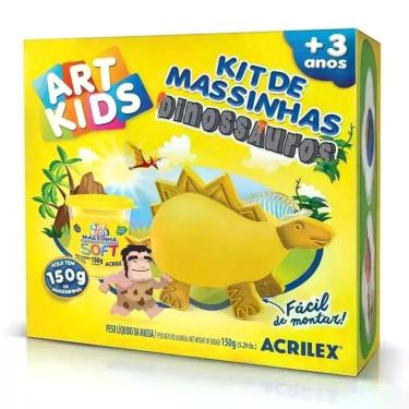 Imagem de Kit Massinha de Modelar Art Kids Dinossauro 150g 40051 - Acrilex
