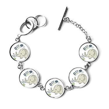 Imagem de Pingente de corrente Dream Cloud Elefante Cinza Animal Pulseira Corrente Pingente Joias