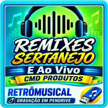 Imagem de Pen drive 8gb com Musicas = Playlist Sertanejo Remixados e Ao Vivo(mp3