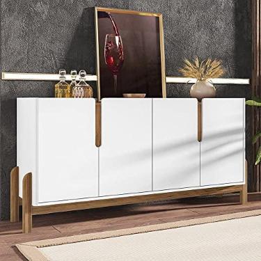 Imagem de Buffet 170cm 4 Portas Lizz Casa D Branco/cedro
