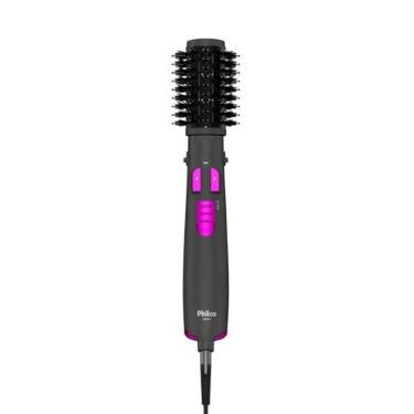 Imagem de Philco Escova Rotativa PER02 com Íons Tourmaline Revestimento Cerâmico Cinza 1300W Bivolt para Cabelos Úmidos e Secos