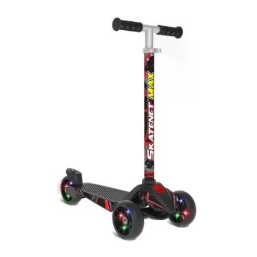 Imagem de Patinete Infantil Ajustável - Skatenet Max Led - Black - Bandeirante, 