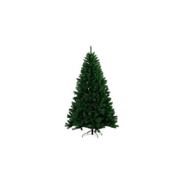 Imagem de Árvore de Natal Verde, 2,10 Metros, 450 Galhos, PVC e Ferro, Base de Metal, Decoração Natalina para Casa