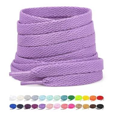 Imagem de Stepace [2 pares de cadarços planos para tênis de 76 a 182 cm de comprimento, Roxo claro, 54" inches (137 cm)