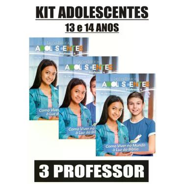 Imagem de KIT 3 REVISTAS EBD ADOLESCENTES (13 e 14 Anos) CPAD - PROFESSOR