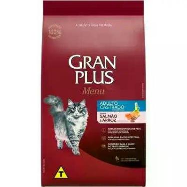 Imagem de Ração GranPlus Menu Salmão e Arroz para Gatos Castrados Adultos 10kg
