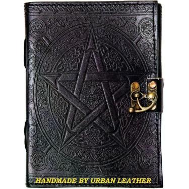 Imagem de Caderno em branco STAGLIFE 18x13x3 cm Couro Pentagrama Gótico