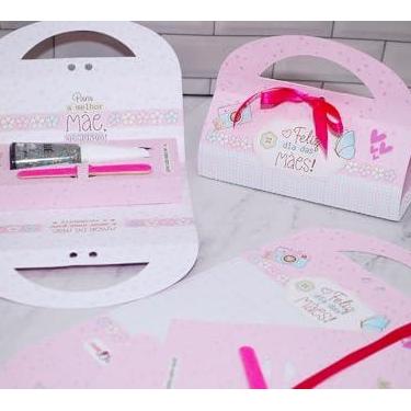 Imagem de Lembrancinha para o Dia Das Mães! 10 Caixinhas Modelo bolsinha com espaço para esmalte e mini lixa (Rosa)
