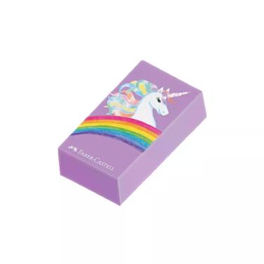 Imagem de Borracha Escolar Faber-Castell Unicórnio com Decoração Exclusiva e Formulação de Alta Qualidade Unidade Roxo