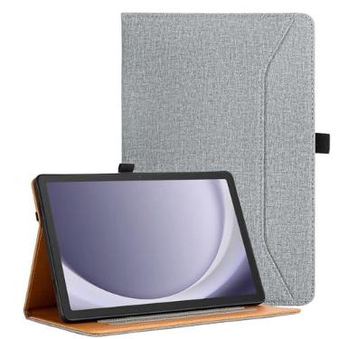 Imagem de Vakarey Capa para Samsung Galaxy Tab A9 Plus, suporte multiângulo para tablet Samsung Tab A9 Plus, 11 polegadas, SM-X210/SM-X216/SM-X218, cinza