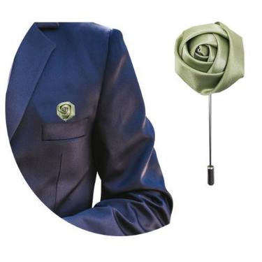Imagem de Lapela Broche De Tecido Terno Casamento Noivo Padrinho Flor - RPires, 