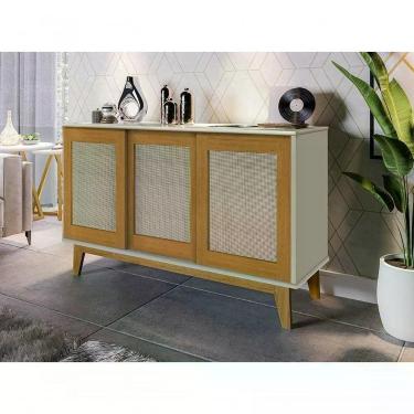 Imagem de Buffet Detroit 3 Portas Off/White / Madeira - Tebarrot