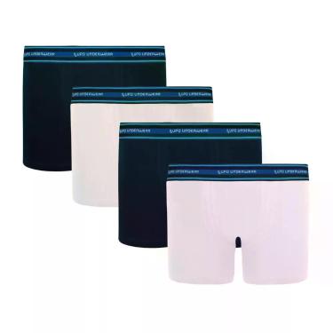 Imagem de Kit 4 Cueca Boxer Box Lupo Infantil Kids Algodão Original, Branco com 