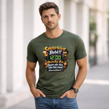 Imagem de Camiseta Masculina Sexta Feira Quem Fez Fez Novidade Oferta - Agil, Ve