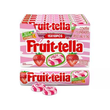Imagem de Bala Fruittella Swirl Morango com Creme de Leite - Vitamina C e Suco d