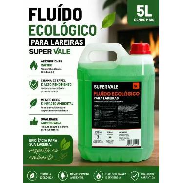 Imagem de Álcool Etanol Fluído(Bio Lareira) 96% - 5L - supervale