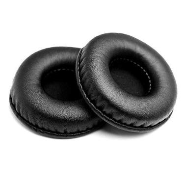 Imagem de Substituição de almofadas de orelha de couro pu Almofadas de substituição para AKG/ATH/SONY almofadas de ouvido de fone de ouvido 75 mm preto
