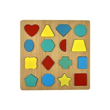 Imagem de Brinquedo em Madeira, Encaixe Formas, Frações, Toy Mix