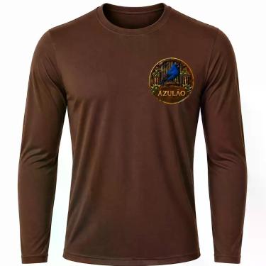Imagem de Camisa Uv +50 Pássaro Azulão - Proteção Solar cor:MarromTamanho:GG - G