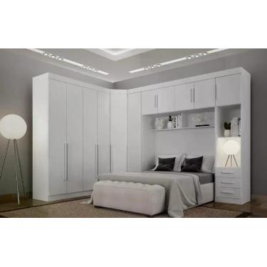Imagem de Dormitório Modulado Casal Orion 100% MDF Branco - Leifer - Leifer Móve