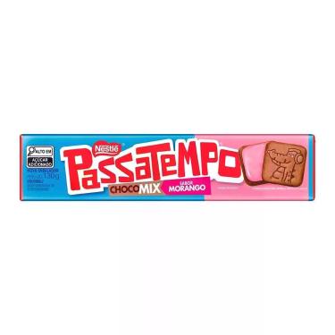 Imagem de Biscoito Nestlé Passatempo Recheado Chocolate e Morango 130g - Embalag