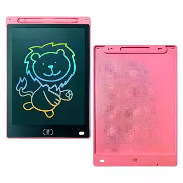 Imagem de Tablet Lousa Mágica Eletrônica 10" Pintura Anotações Sem Papel Desenhos Criativos Rosa