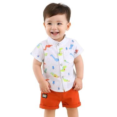 Imagem de Conjunto Roupa Mauricinho Infantil Temático Menino Creme, Creme, 4