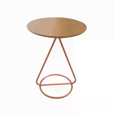 Imagem de Mesa De Centro Lateral Maria Pé de Ferro Estilo Industrial - DTH