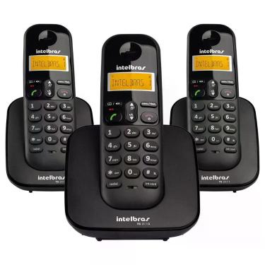 Imagem de Telefone Sem Fio Intelbras Ts3113 Base E 2 Ramais Dect 6.0 Preto