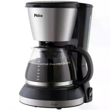 Imagem de Cafeteira Elétrica Philco 550W 720ml 14 Xícaras Inox Preta com Filtro Permanente e Colher Dosadora 110V