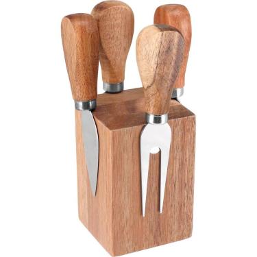 Imagem de Facas Cheesy Home&Co 15x6x6cm INOX Natural 5pçs Utensílio de Mesa para