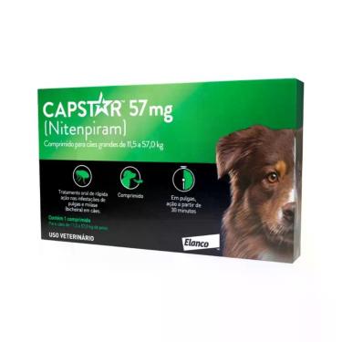 Imagem de Capstar 57mg Caixa 6 comprimidos Cães entre 11 e 57 kg - elanco