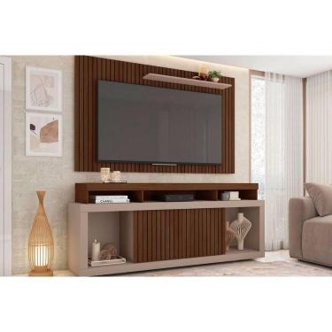 Imagem de Estante p/ Sala até 60 Pol New Oscar c/ Rodízios 180x174cm Fendi/Havan