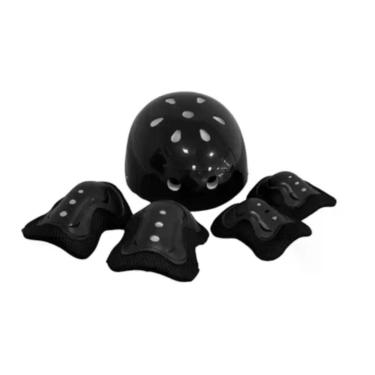 Imagem de Kit Proteção Patins Skate Bicicleta Patinete Preto Unitoys - 1383