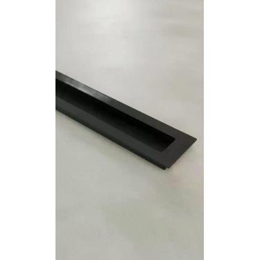 Imagem de Puxador Concha Embutir Preto Fosco 30cm - Congratulations Store