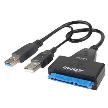 Imagem de Adaptador USB 2.0 para HD SATA Cabo Adaptador Usb 3.0 para Sata com USB para alimentação e saida 3.0 para dadosadaptador sata para notebook adaptador sata usb adaptador hd sata para