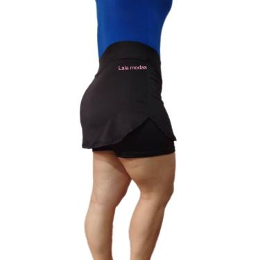 Imagem de Shorts Saia Academia Cintura Alta Super lindo rosa/cinza/azul/preto - 