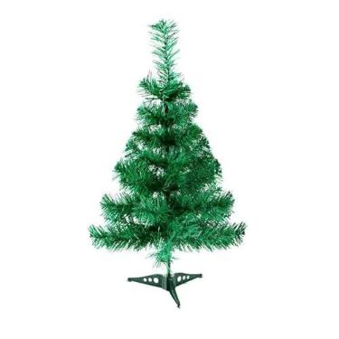 Imagem de Árvore de Natal Artificial Verde, 60 cm de Altura, 50 Galhos, Base Desmontável