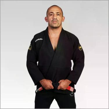Imagem de Kimono Jiu Jitsu Koral Flow Preto Masculino Adulto Trançado BJJ Treino